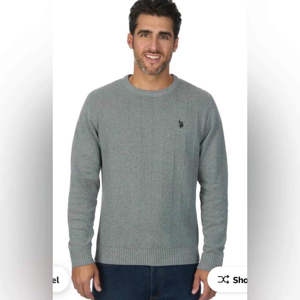 U.S. Polo Assn. Men's Gray Crewneck Sweater! NWT! Size small.